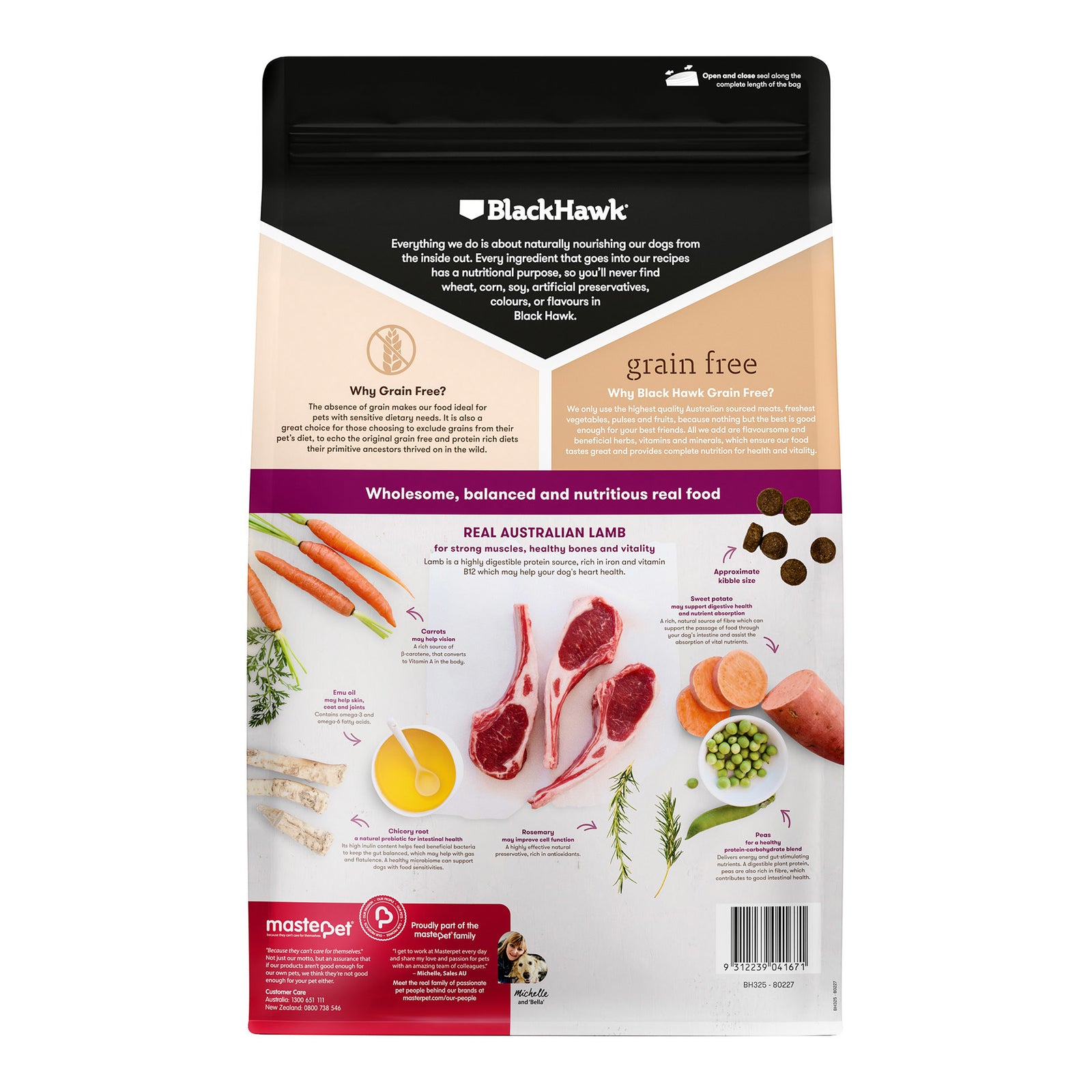 Black Hawk Grain Free Adult Dog Lamb