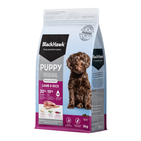 Black Hawk Puppy Medium Breed Lamb/Rice