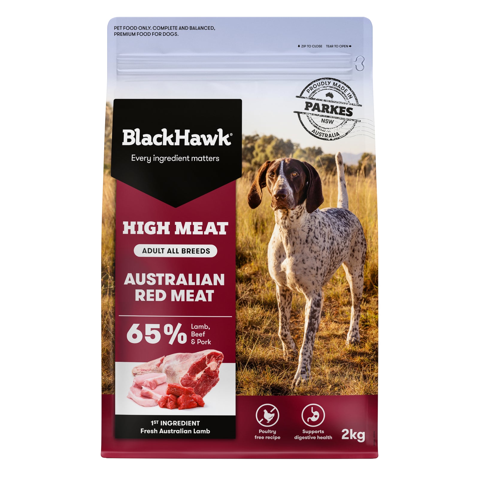 Black Hawk High Meat Adult Dog Food - Australian Red Meat