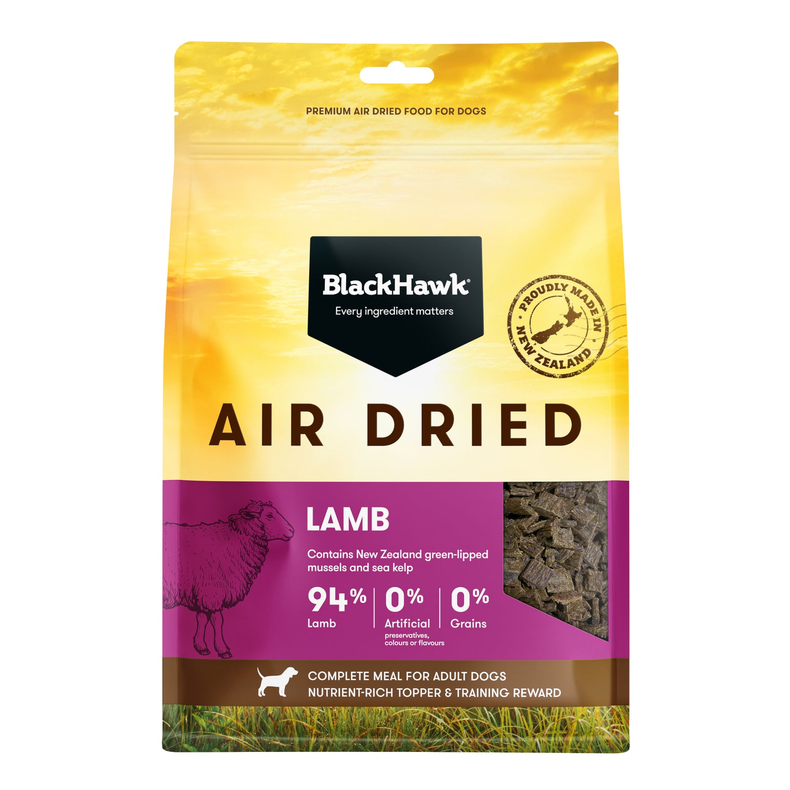 Black Hawk Air Dried Dog Food Lamb