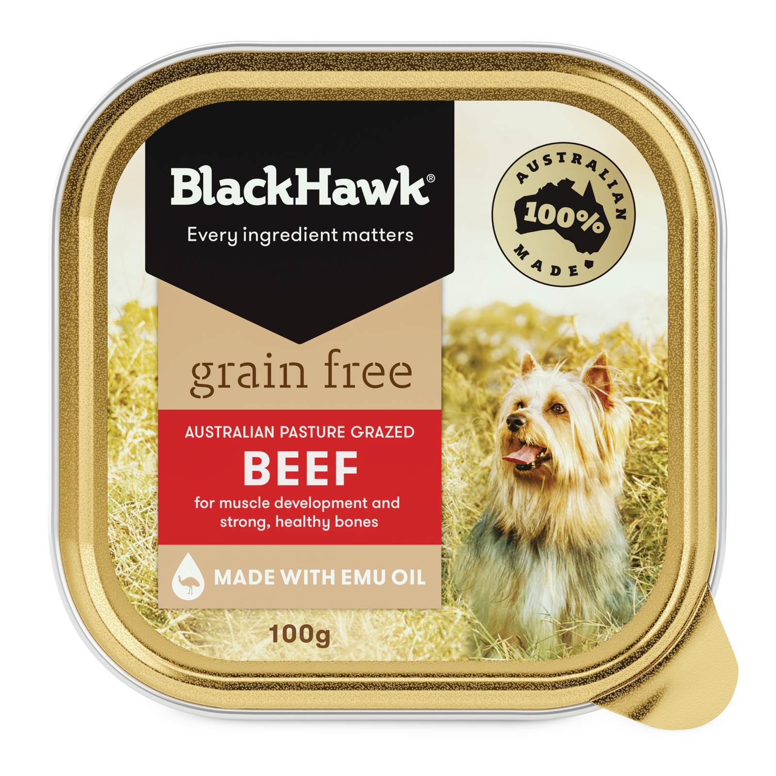 Black Hawk Grain Free Wet Dog Food Beef 100g