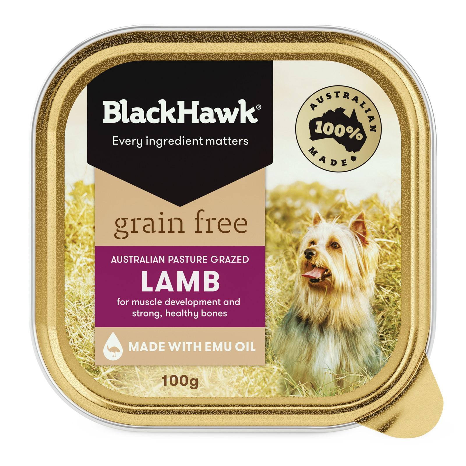 Black Hawk Grain Free Wet Dog Food Lamb 100g