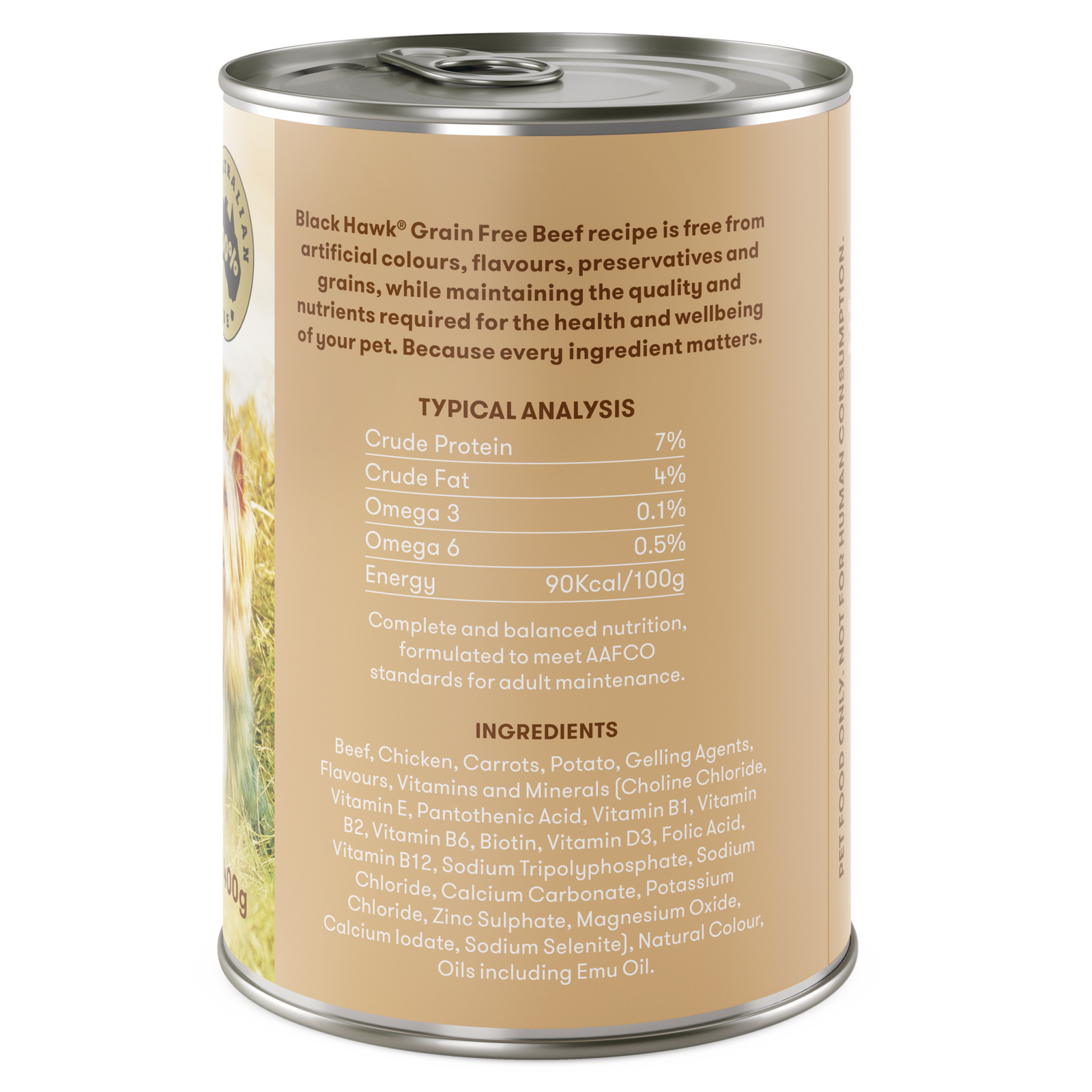 Black Hawk Grain Free Wet Dog Food Beef 400g