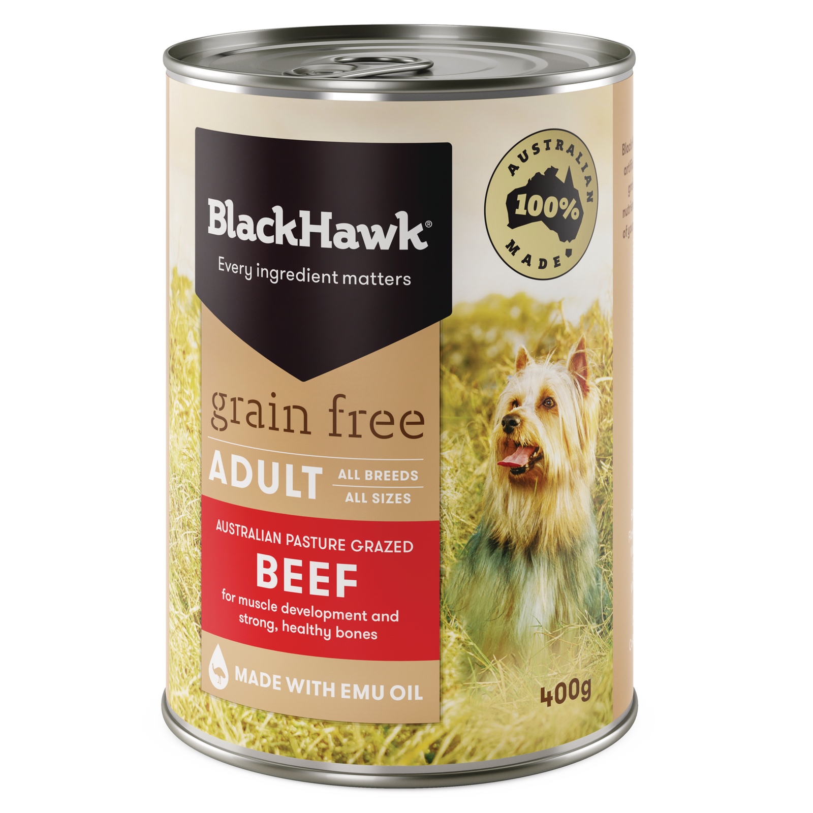 Black Hawk Grain Free Wet Dog Food Beef 400g