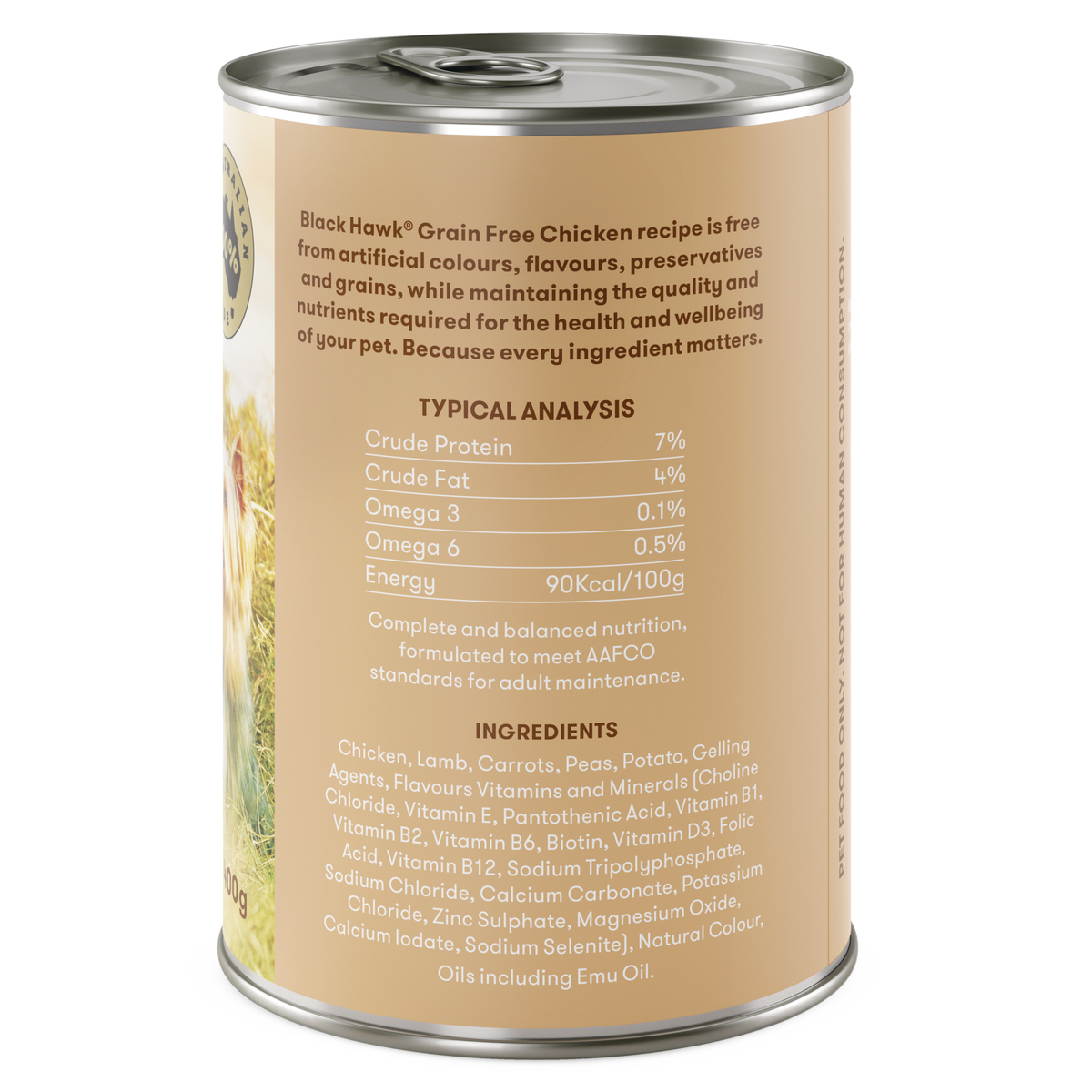 Black Hawk Grain Free Wet Dog Food Chicken 400g