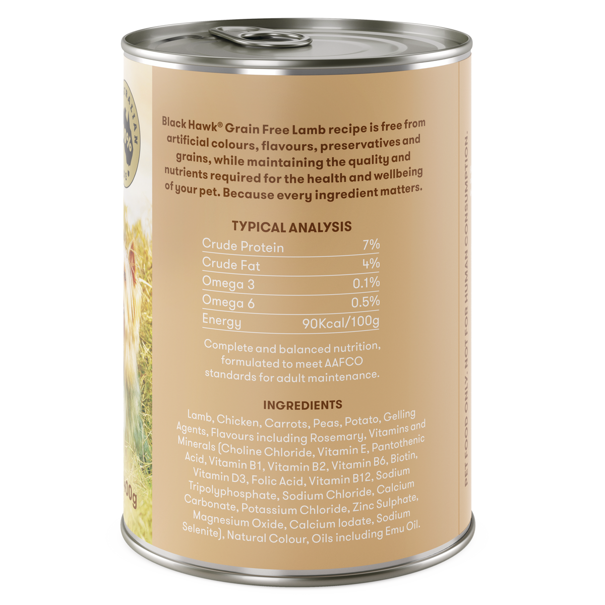 Black Hawk Grain Free Wet Dog Food Lamb 400g