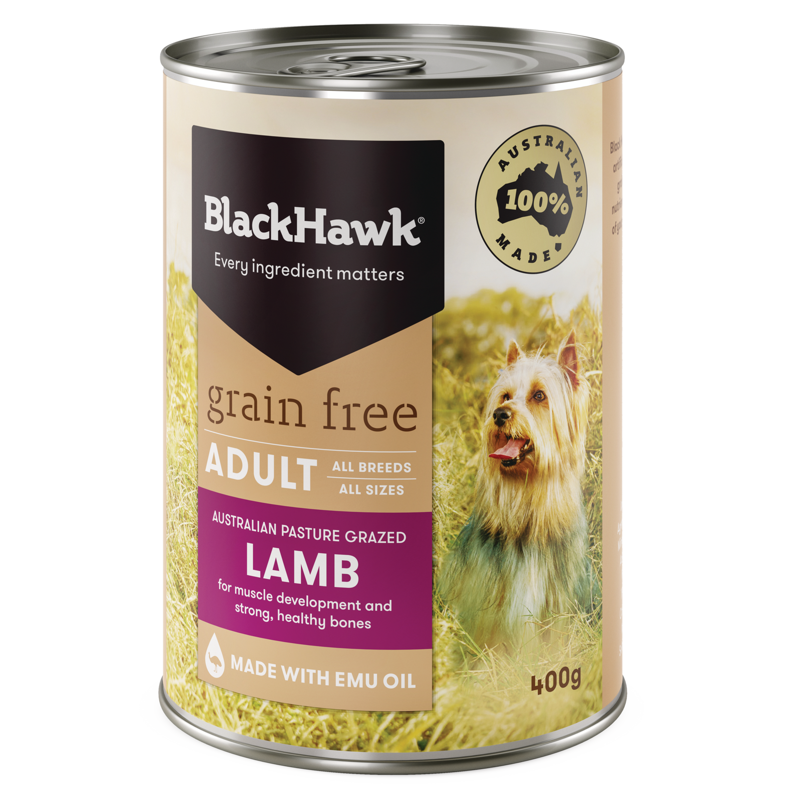 Black Hawk Grain Free Wet Dog Food Lamb 400g