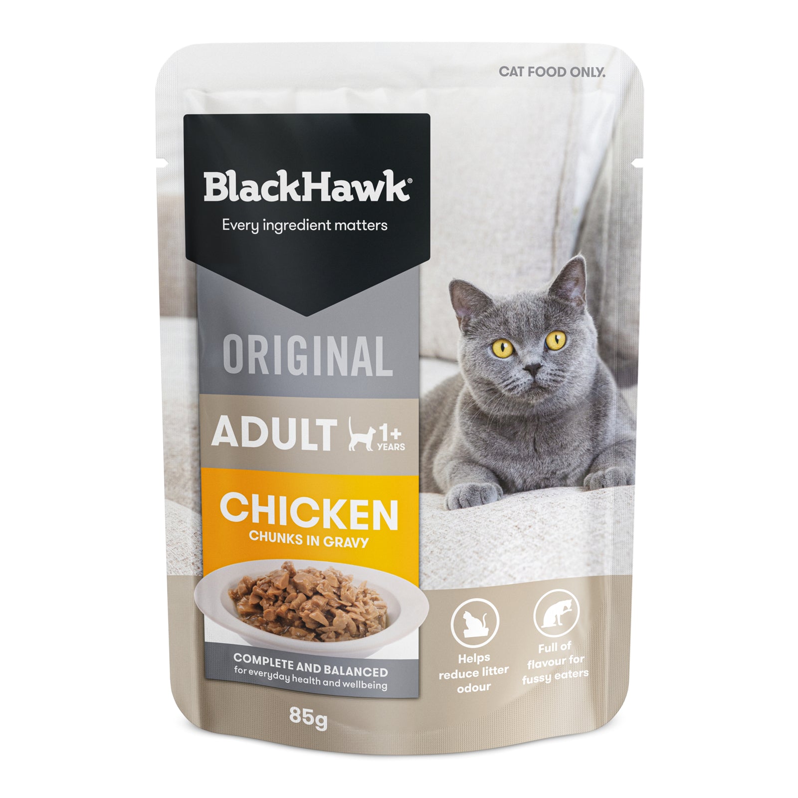 Black Hawk Adult Cat Chicken in Gravy 85gx12