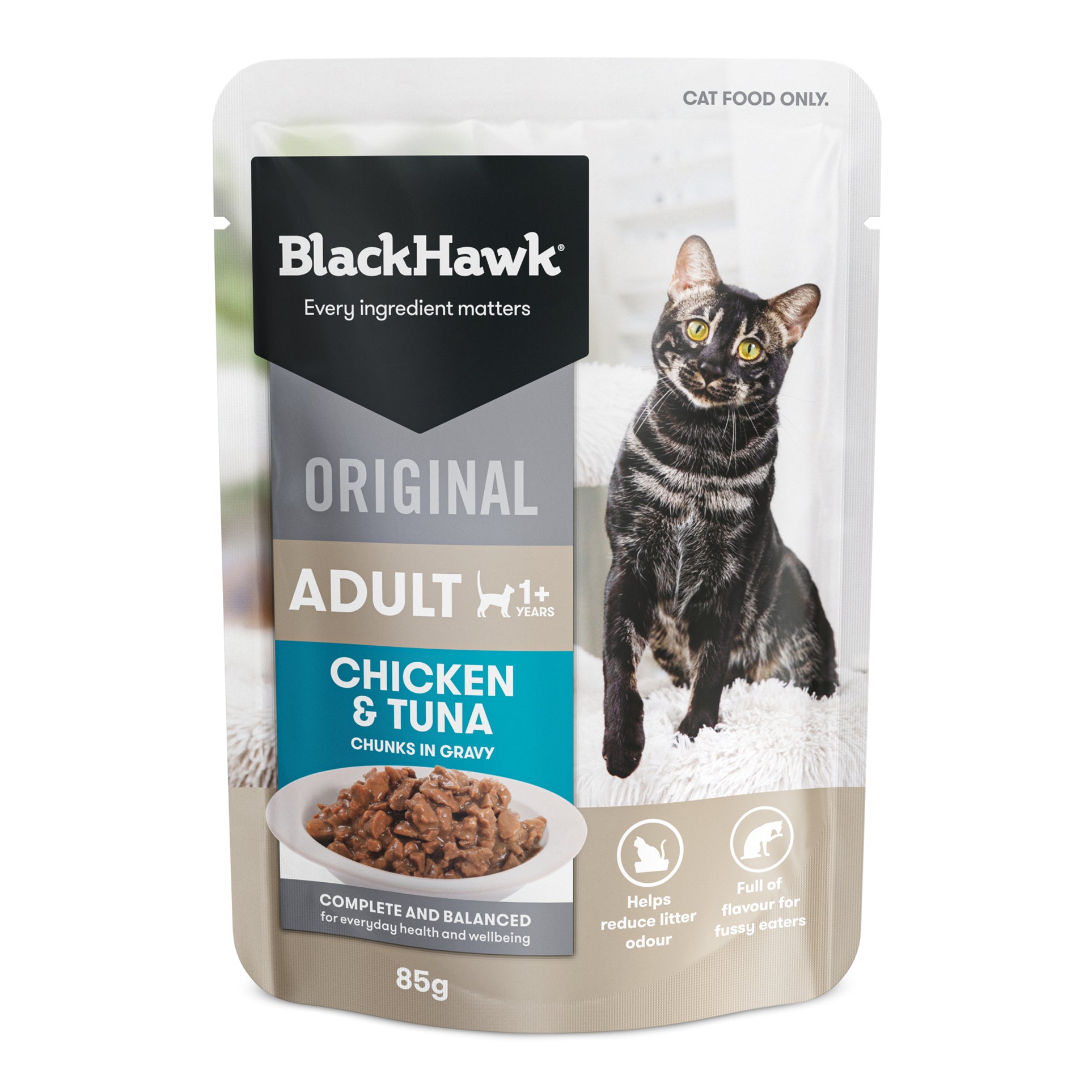 Black Hawk Adult Cat Chicken & Tuna gravy 85gx12