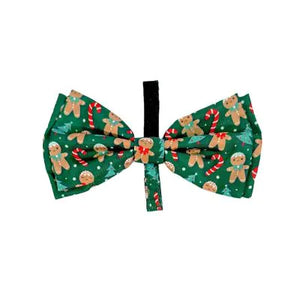 FuzzYard Christmas Bowtie - Jolly Gingerbread & Canes