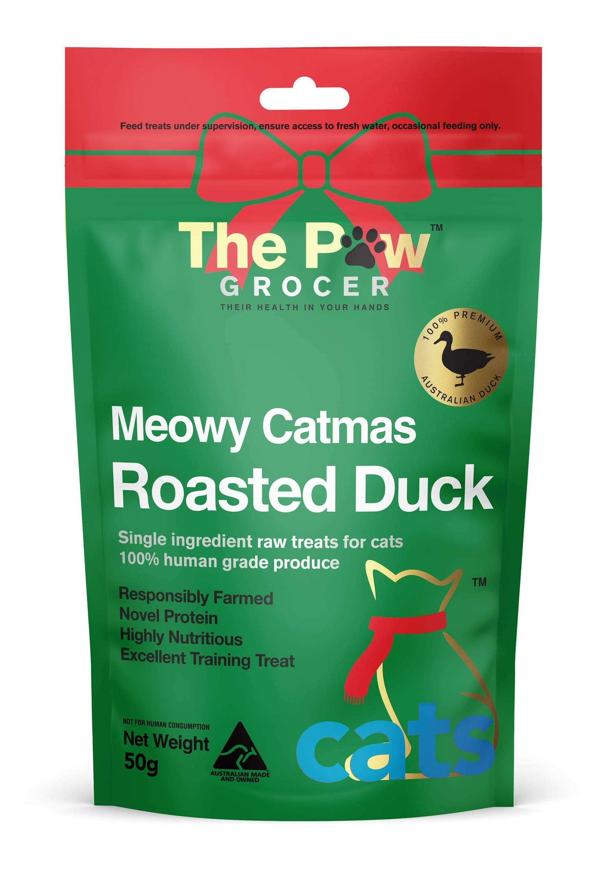 The Paw Grocer Christmas Duck Cat 50g