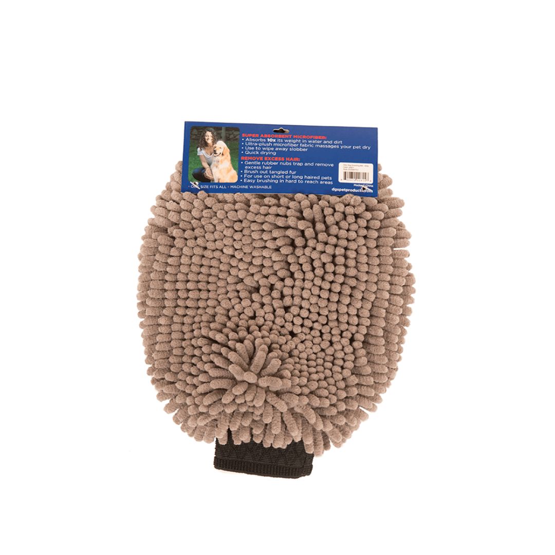 DGS Dirty Dog Grooming Mitt Grey