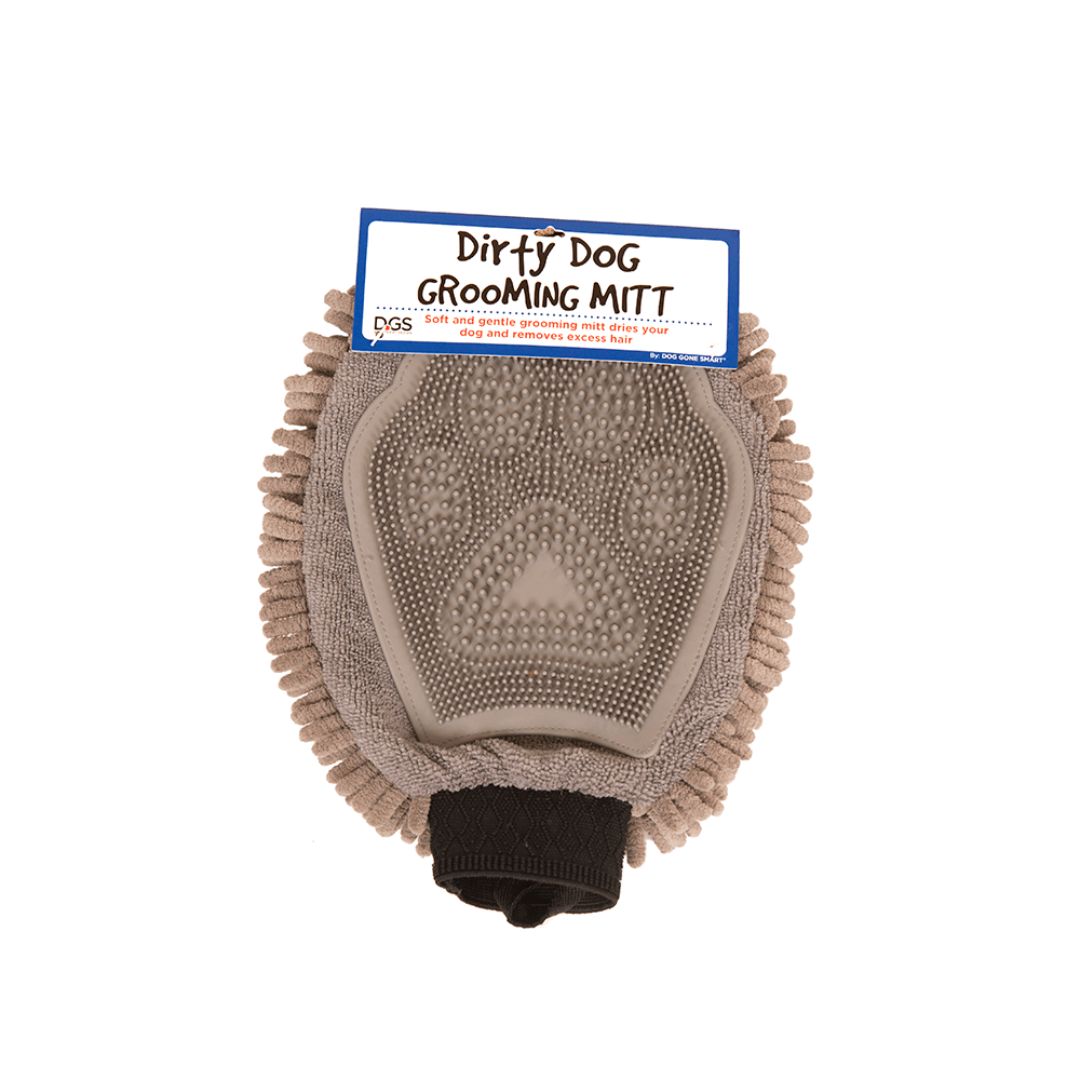 DGS Dirty Dog Grooming Mitt Grey