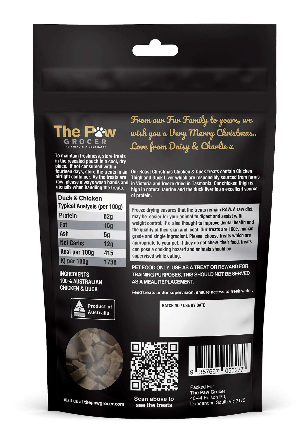 The Paw Grocer Black Label Christmas Dinner Cat 50g