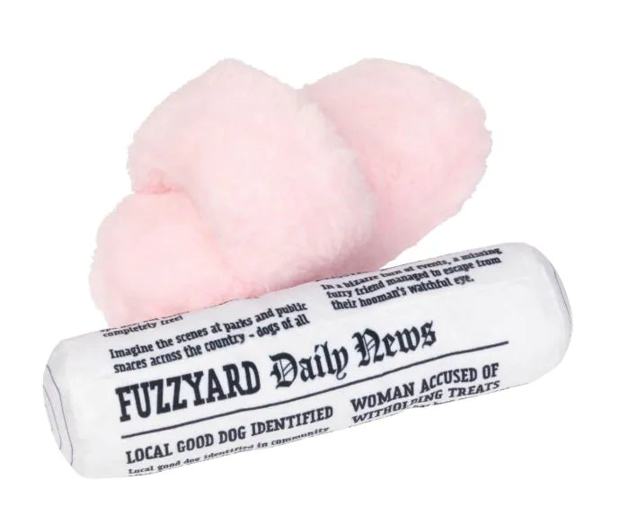 FuzzYard Fetch My Slippers & Paper 2pk - Dog Toy