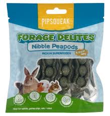 Pipsqueak Small Animal Forage Delites Nibble Pea Pods 4 Pack