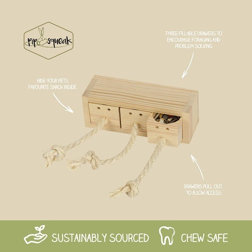 Pipsqueak Small Animal Snuffle Pull & Puzzle Toy - RSPCA VIC