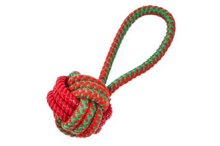 K9 Homes Christmas Rope Ball w/ Loop Red - RSPCA VIC