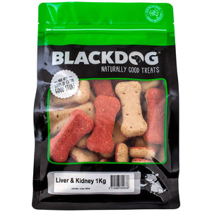 Black Dog Liver & Kidney Dog Biscuits Treat 1kg - RSPCA VIC