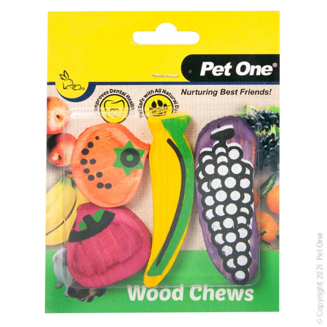 Pet One Wood Chews For Small Animals 4 Pack - RSPCA VIC