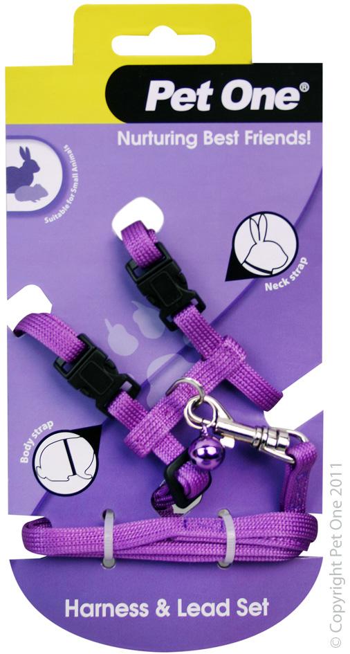 PO Rabbit Harness and Lead Set Purple - RSPCA VIC