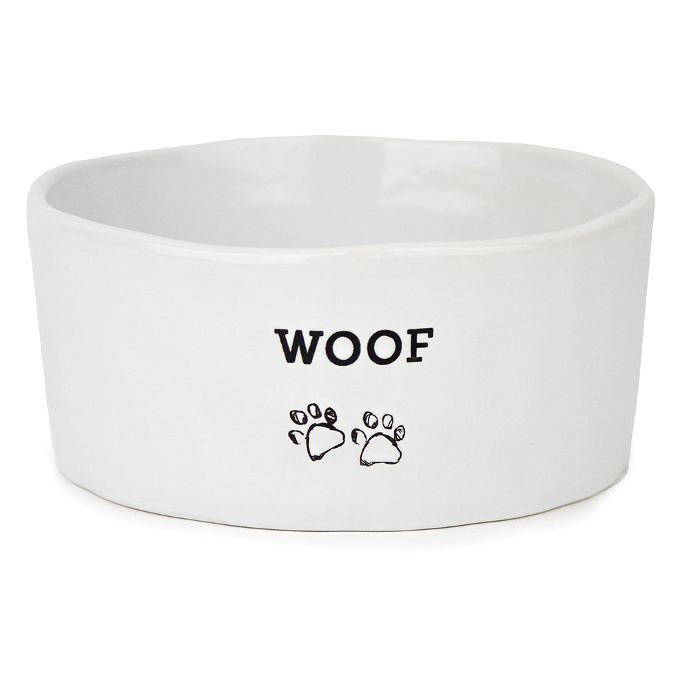 Barkley & Bella Ceramic Dog Bowl Woof - RSPCA VIC