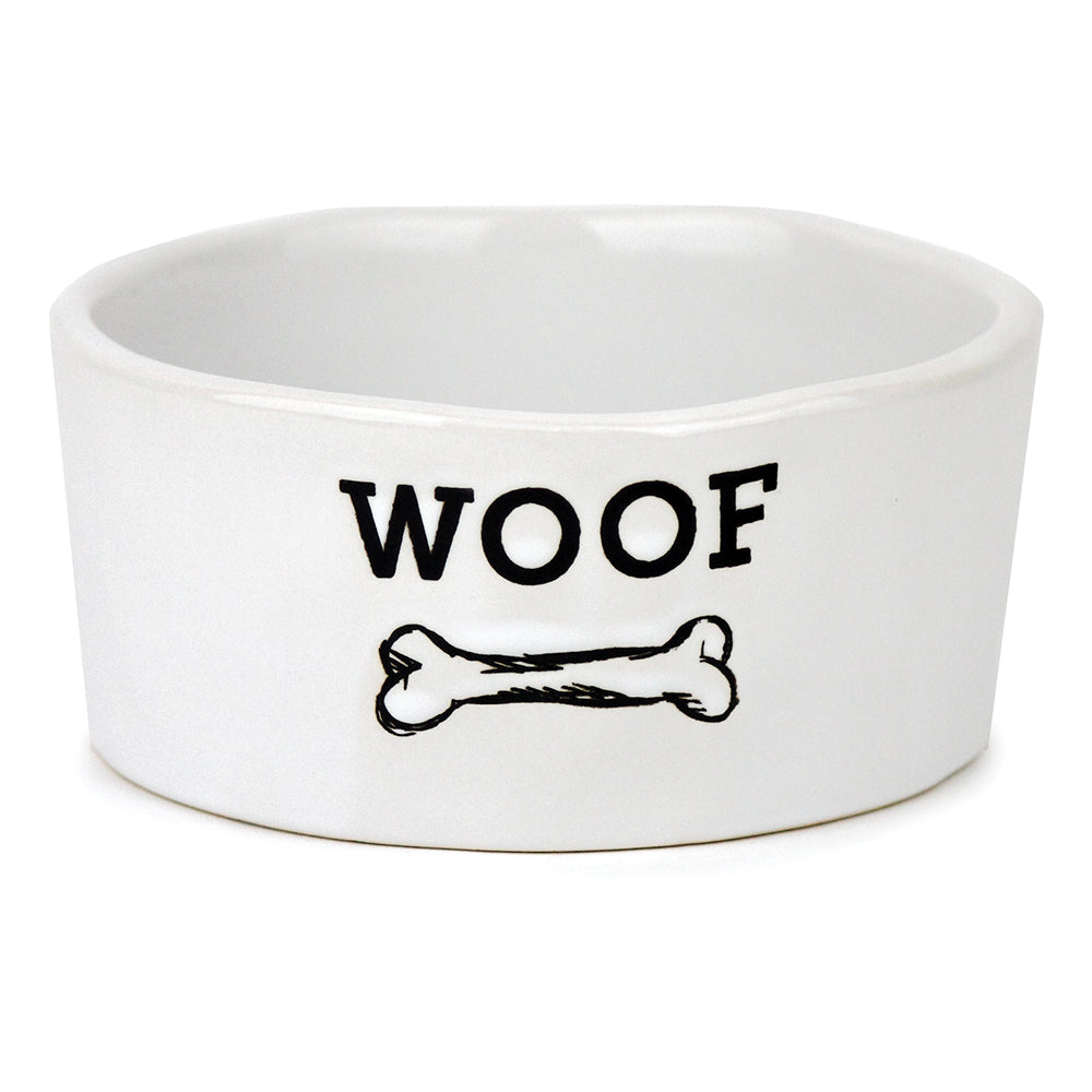 Barkley & Bella Ceramic Dog Bowl Woof - RSPCA VIC
