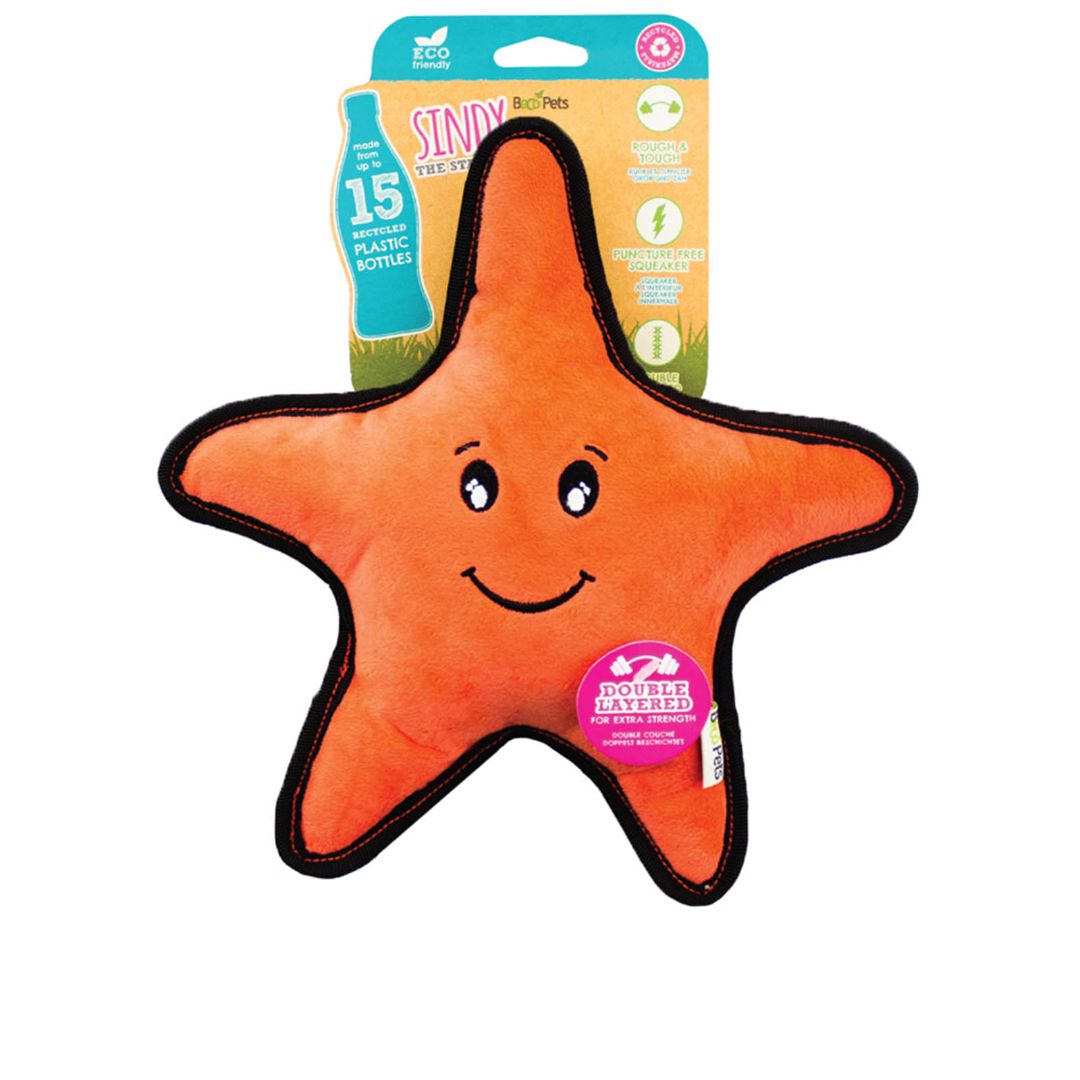 Beco Sindy The Starfish Eco Friendly Rough And Tough Plush Dog Toy - RSPCA VIC