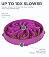 Outward Hound Slow Feeder Dog Bowl Purple - RSPCA VIC