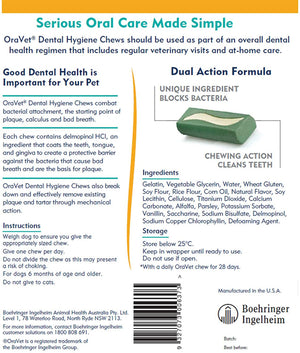 OraVet Dental Hygiene Chew for X-Small Dogs, Dental Treats for Dogs, 28 Counts/Days - RSPCA VIC