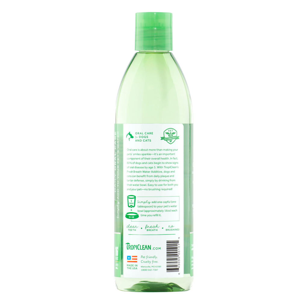Tropiclean Fresh Breath Water Additive Dog 473ml - RSPCA VIC
