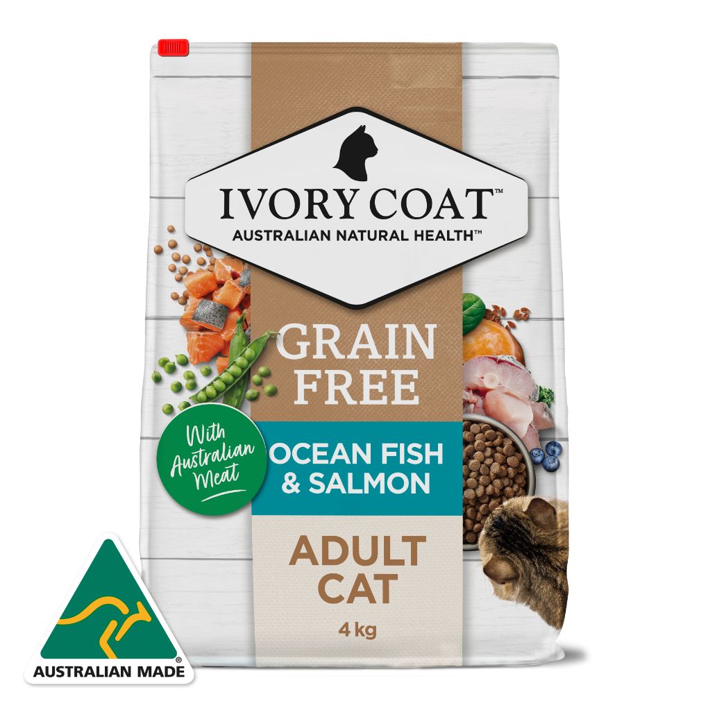 Ivory Coat Grain Free Oceanfish and Salmon Adult Cat Food - RSPCA VIC