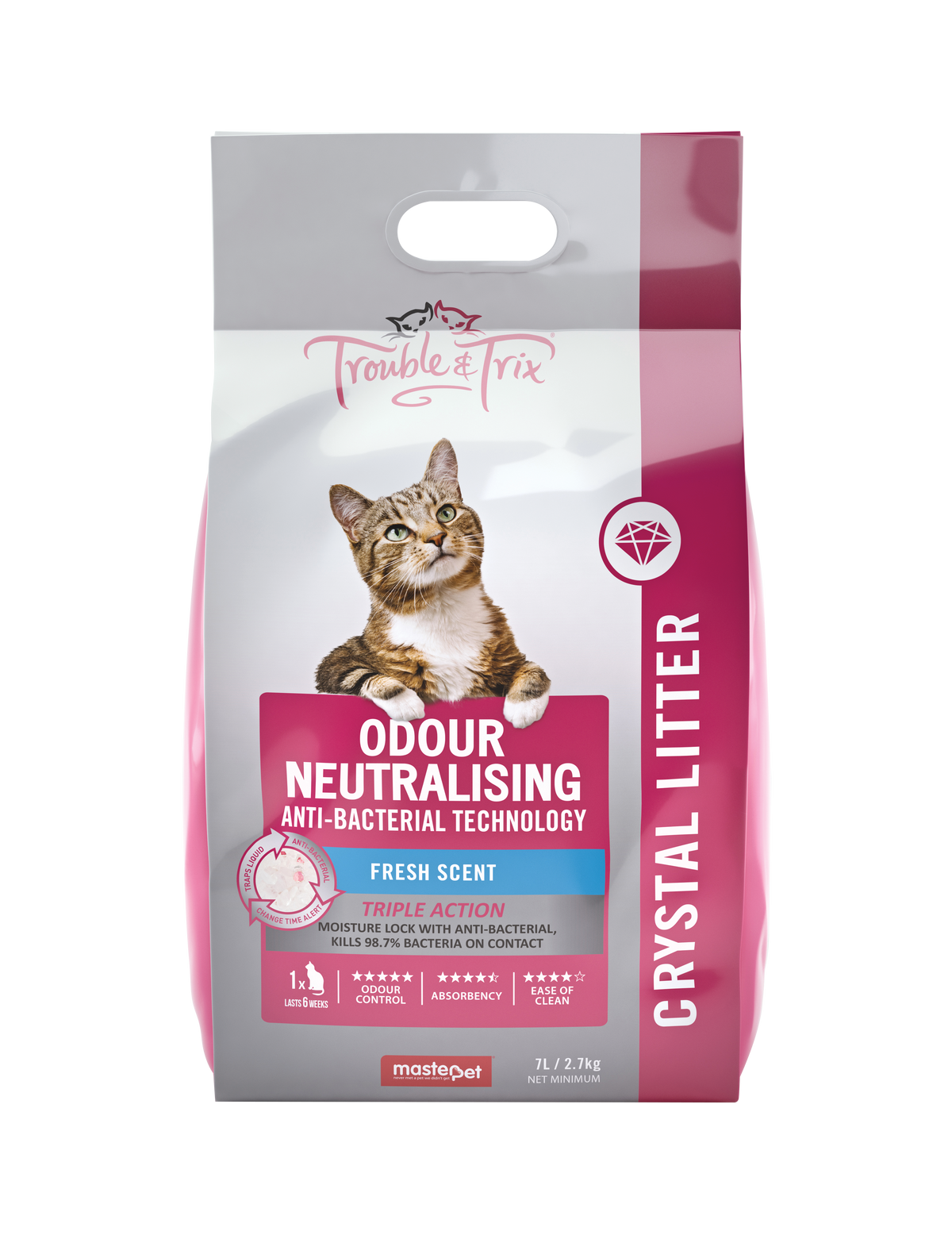 T T Odour Neutralising Anti Bac Cat Litter Crystals 7L RSPCA VIC
