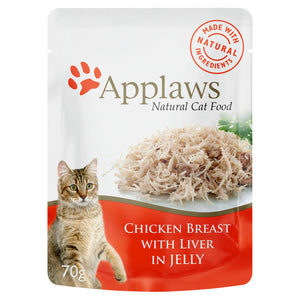Applaws Wet Cat Food Chicken & Liver in Jelly Pouch 70g - RSPCA VIC