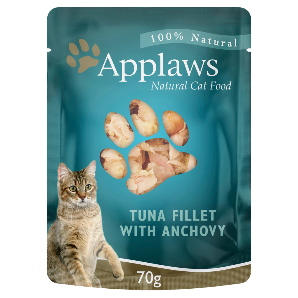 Applaws Wet Cat Food Tuna & Anchovy in Broth Pouch 70g - RSPCA VIC