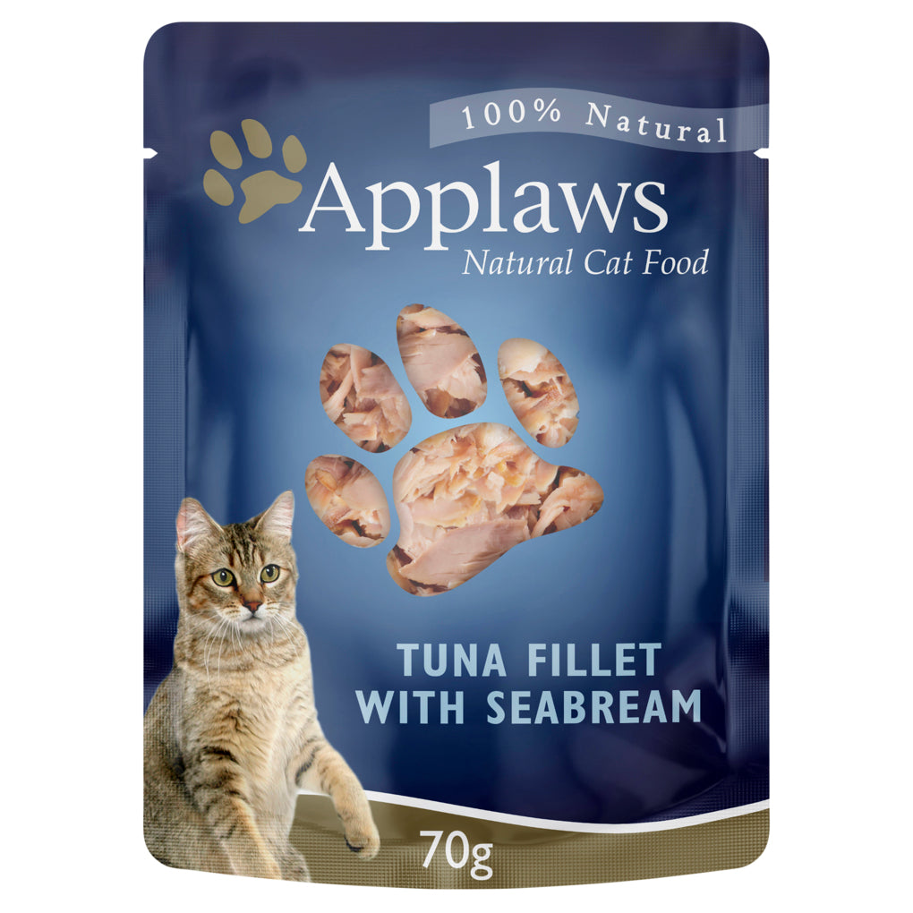 Applaws Wet Cat Food Tuna & Sea Bream in Broth Pouch 70g - RSPCA VIC