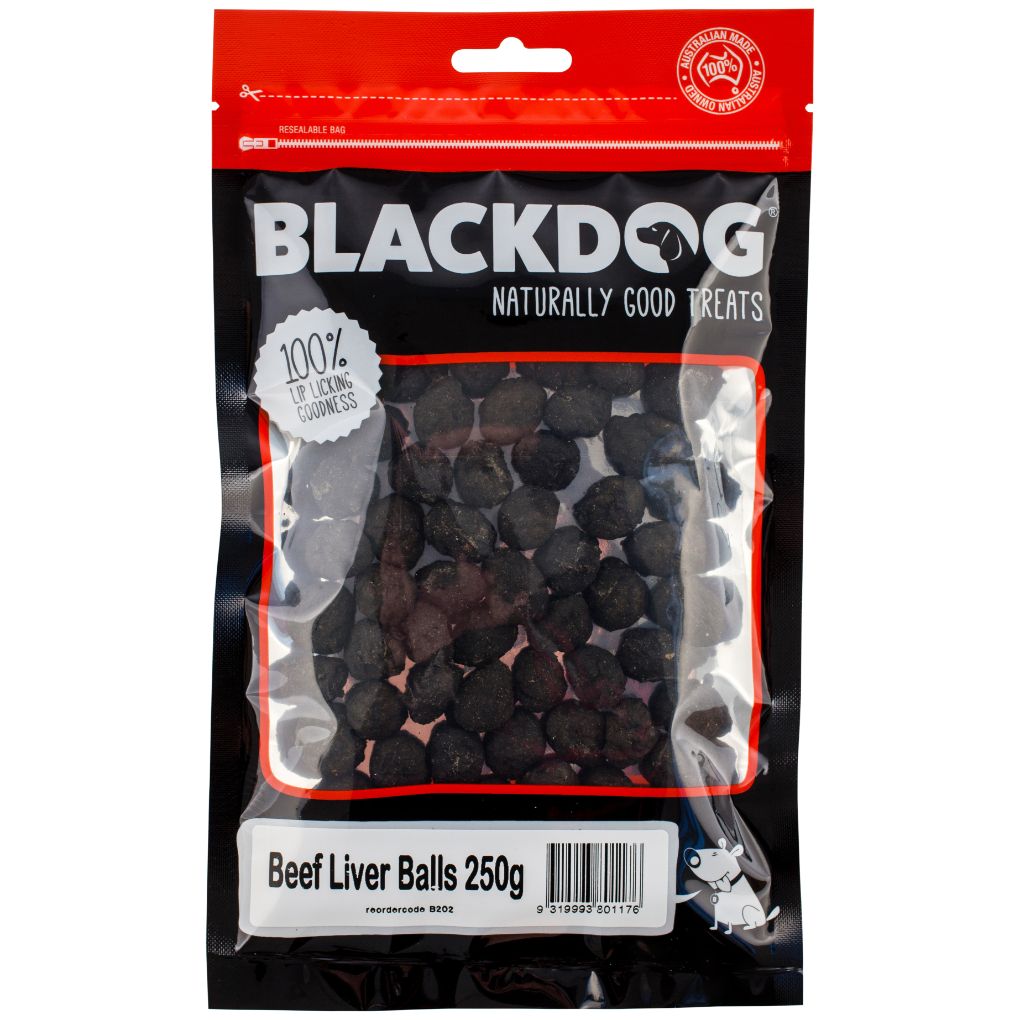 Black Dog Beef Liver Balls 250g - RSPCA VIC