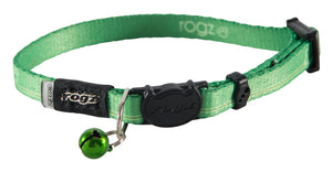 Rogz Kiddycat Safeloc Collar Lime Paws - RSPCA VIC