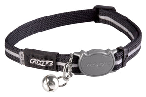 Rogz Alleycat Safeloc Collar Black - RSPCA VIC