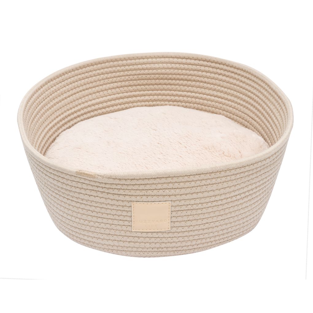 Fuzzyard Life Rope Basket Cat Bed Sandstone - RSPCA VIC