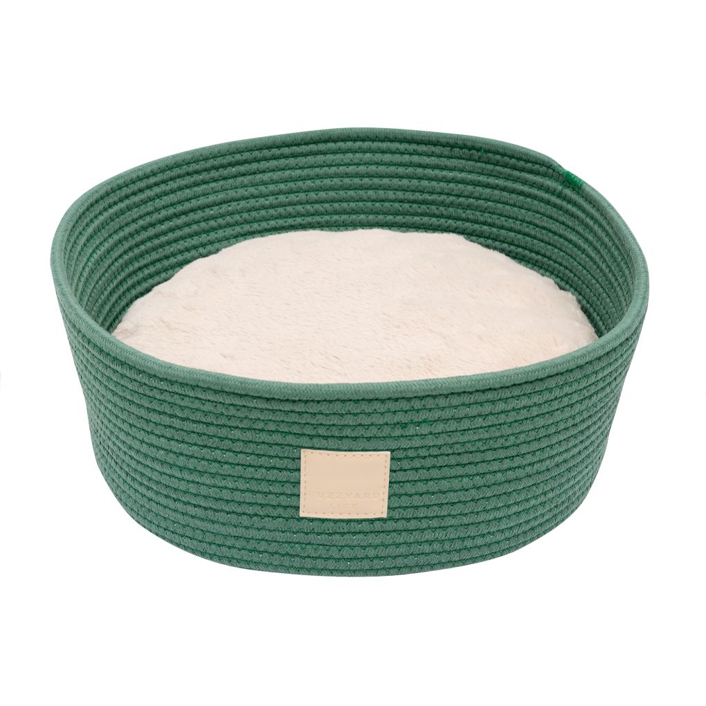 Fuzzyard Life Rope Basket Cat Bed Myrtle Green - RSPCA VIC