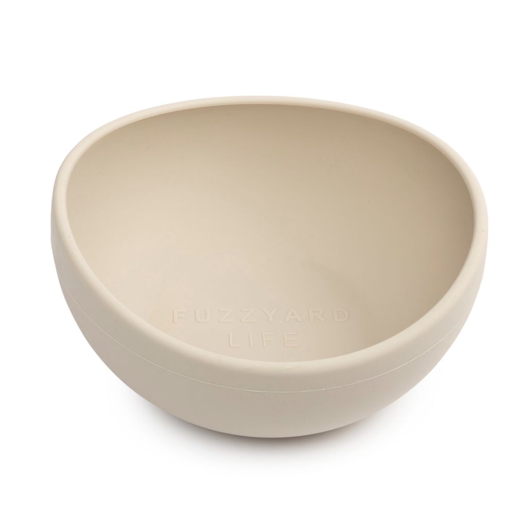 Fuzzyard Life Silicone Dog Bowl Sandstone - RSPCA VIC