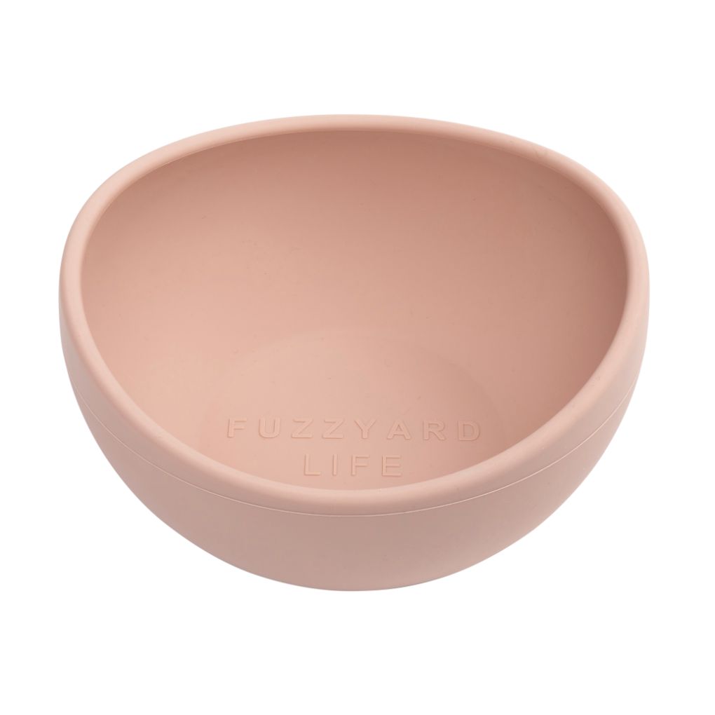 Fuzzyard Life Silicone Dog Bowl Soft Blush - RSPCA VIC