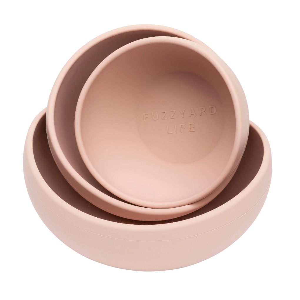 Fuzzyard Life Silicone Dog Bowl Soft Blush - RSPCA VIC
