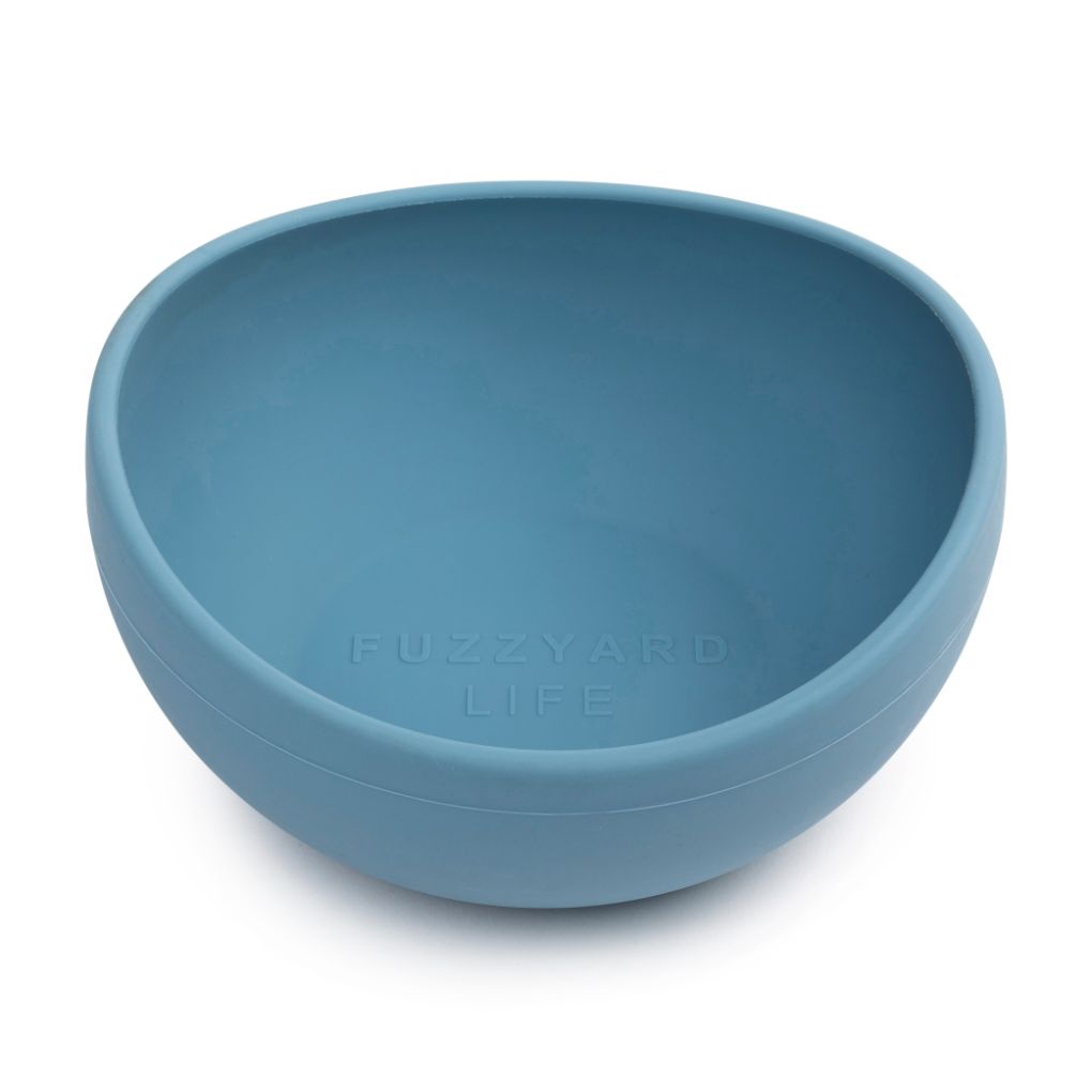 Fuzzyard Life Silicone Dog Bowl French Blue - RSPCA VIC