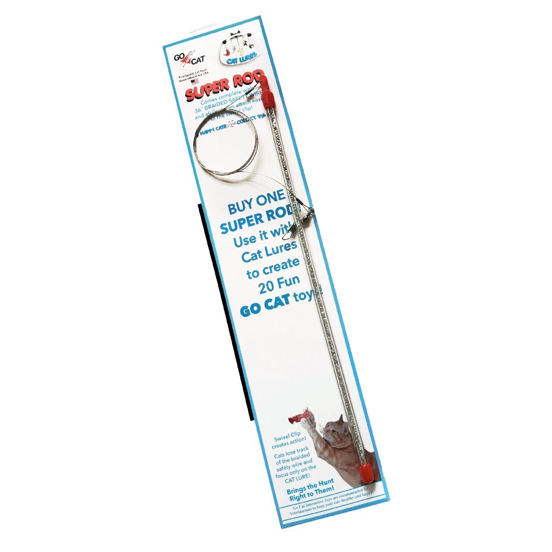 Go Cat Da Bird Super Wand - Works with any Go Cat Refill Attachment Cat Toy - RSPCA VIC