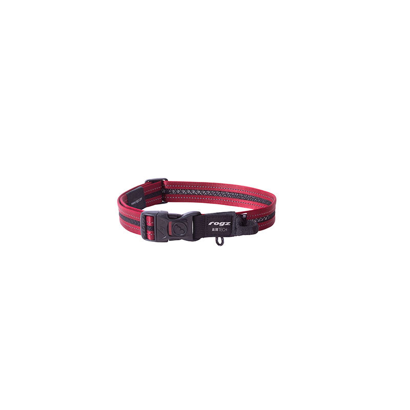 Rogz AirTech Classic Dog Collar Rock Red - RSPCA VIC