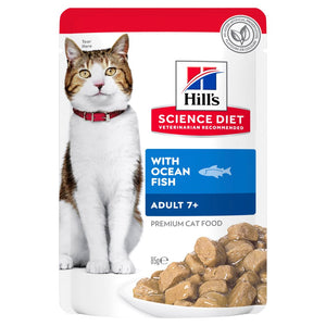 Hill's Science Diet Feline Adult 7+ Ocean Fish Pouch 85g - RSPCA VIC