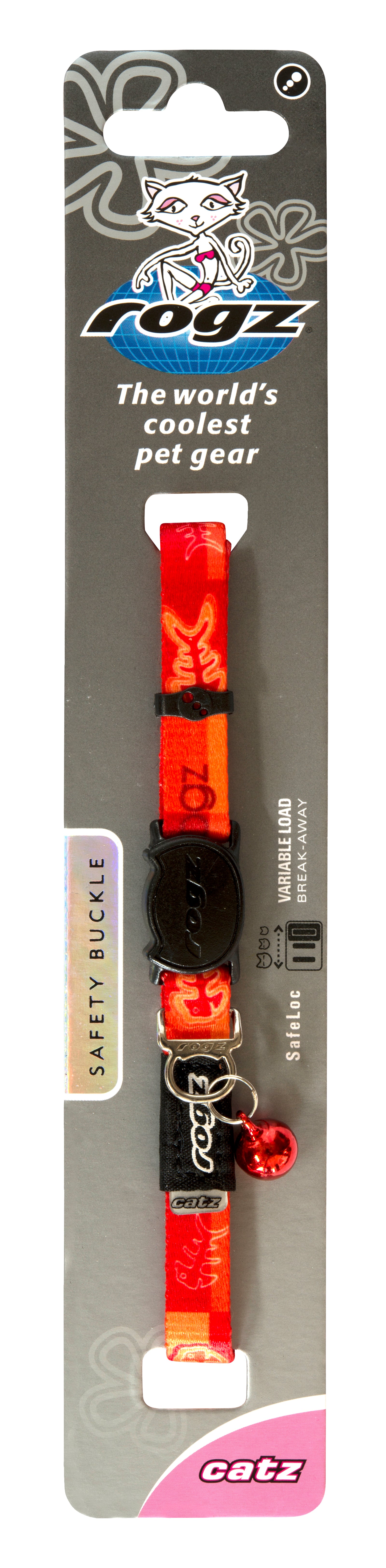 Rogz Kiddycat Safeloc Collar Tango Fish Bones - RSPCA VIC