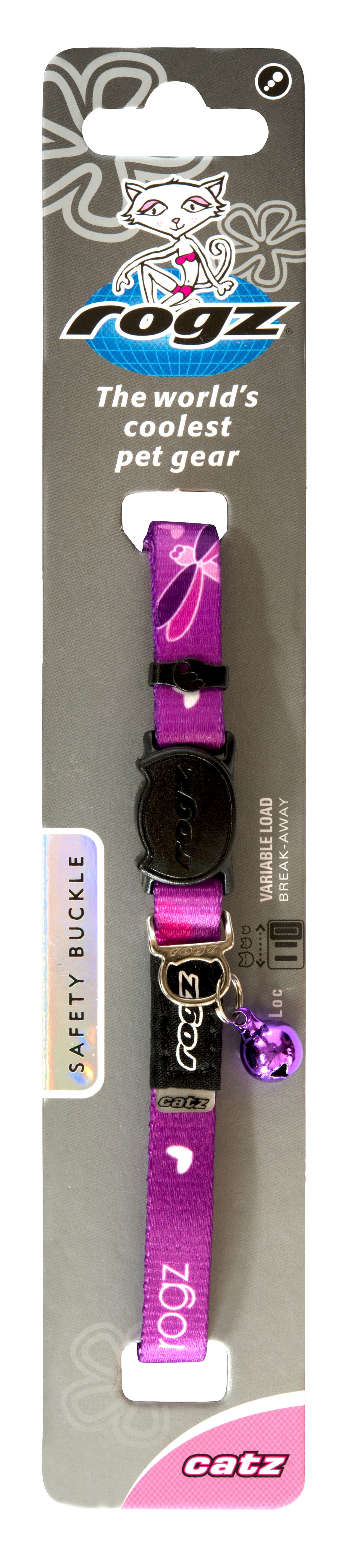 Rogz KiddyCat Safeloc Collar Dragonfly - RSPCA VIC